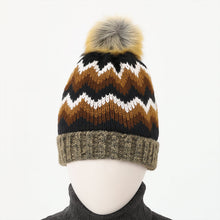 Winter Woolen Knitted Black Inside Fur Beanie Cap (1 Pc / Mix Design & Color)