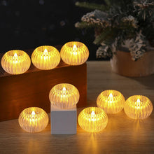 Set Of 12 Led Crystal-effect Flameless Smokeless Decorative Candles
