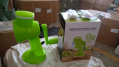 6 in 1 Multi functional Vegetable Cutter & Slicer Hand Machine Cutting, Slice, Cut Thick, Cut Silk All in one โVegetable Chopper Cutter & Slicing Cutter Barrel - Vegetable Grater with 6 Removable Blades