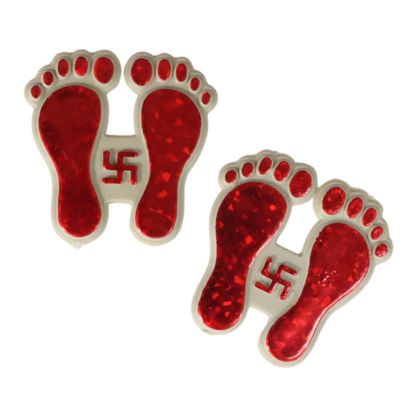 Decorative Goddess Laxmi Footprint Sticker - (Set)