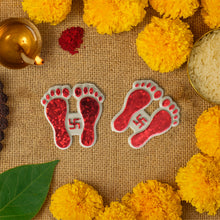 Decorative Goddess Laxmi Footprint Sticker - (Set)