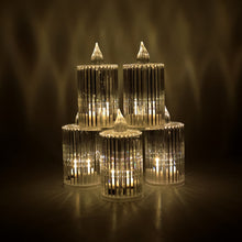 Premium Crystal Effect Led Flameless Candle Lights (5 Pc)
