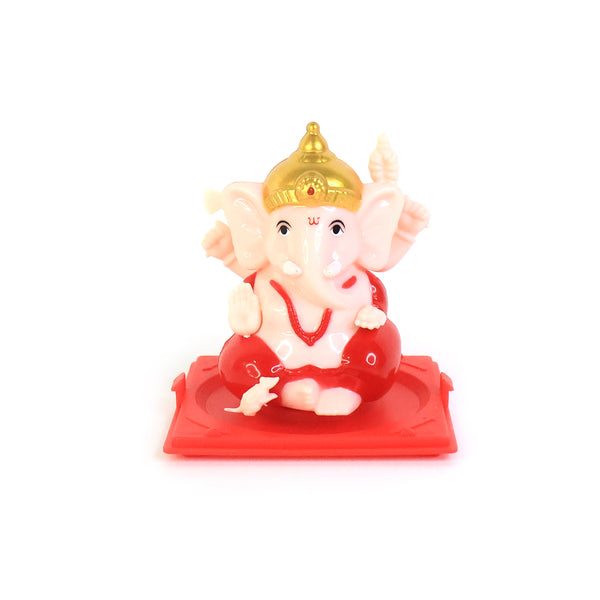 Decorative Small Lord Ganesh Idol In Transparent Case (1 Pc)